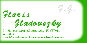 floris gladovszky business card